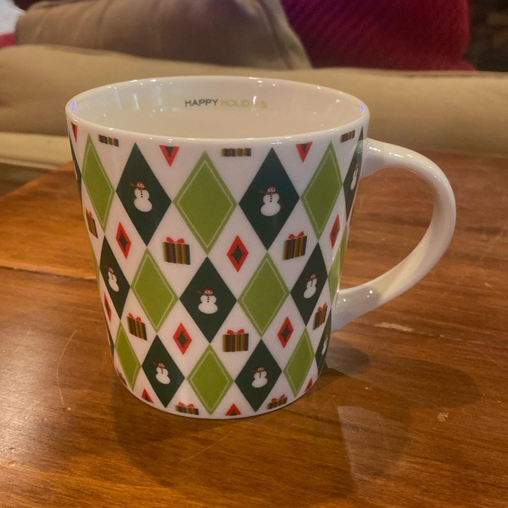 NWT Starbucks Barista 2003 Snowman Harlequin Design Winter Holiday Christmas NEW